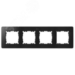 Рамка 4 поста цвета графит с основанием цвета алюминий S82 Detail Simon 8200640-238