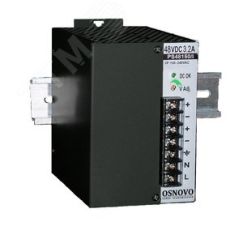 Блок питания промышленный. 1 выход DC48V, 3.2A (150W). Диапазон входных напряжений AC100-240V. КПД 83%. OSNOVO PS-48150/I