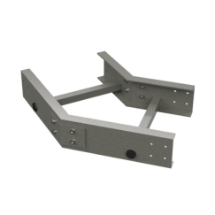 Угол горизонтальный 45° 100x200 R300, стеклопластик