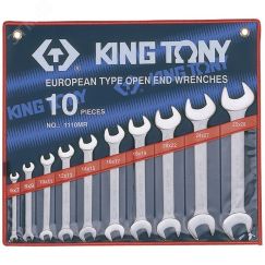 Набор рожковых ключей, 6-28 мм, 10 предметов King Tony 1110MR