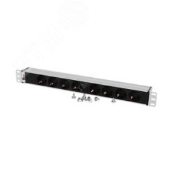 Блок розеток Rem-32 с индикатором 8 Schuko 32A 19' колодка REM R-32-8S-I-440-K