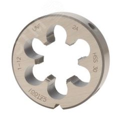 Плашка 1,0'' -12-UNF DINEN22568 HSS 2A 60 градусов 55x16мм (CzTool) Bucovice 246100BT