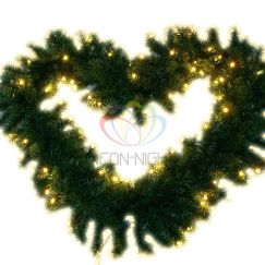 Шлейф еловый искусственный 2,7 м Теплое белое свечение 80 LED Neon-Night 307-115