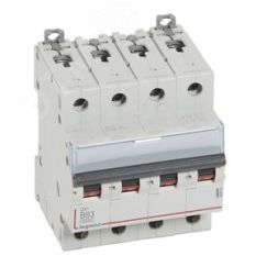 Выключатель автоматический четырехполюсный 63А B DX3 6kA/10kA LEGRAND 407630