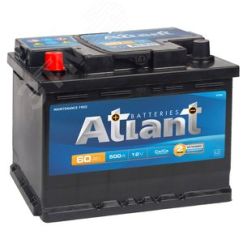 Аккумулятор автомобильный ATLANT Blue 60Ah L+ ATLANT AT601
