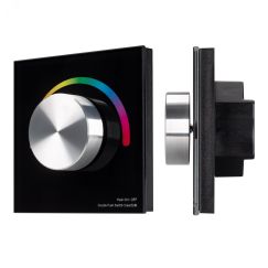 Панель SMART-P5-RGB-G-IN Black (3V, Rotary, 2.4G) (IP20 Пластик, 5 лет) Arlight 033757