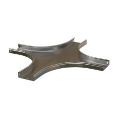 Ответвитель Х-образный горизонтальный плавный 400х50 R100-0.8 мм Hyperline RST-CXS-400-50-0.8-R100-SZ