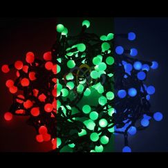 Гирлянда Мультишарики 23 мм, 10 м, черный ПВХ, 80 диодов, RGB Neon-Night 303-519