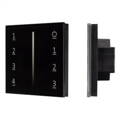 Панель SMART-P34-DIM-IN Black (230V, 0-10V, Sens, 2.4G) (ARL, IP20 Пластик, 5 лет) Arlight 028112