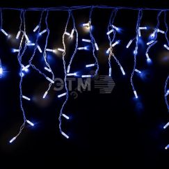 Гирлянда Айсикл 4,8х0,6 м, с эффектом мерцания, белый ПВХ, 176LED, Синий, 230В Neon-Night 255-163
