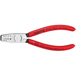 Пресс-клещи для обжима контактных гильз 4 гнезда 025-25мм (AWG 23-13) L=145мм обливные рукоятки блистер Knipex KN-9761145ASB