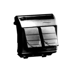 Компьютерная розетка двойная RJ45 кат.6A, 8P8C, Brava, черная, 2мод