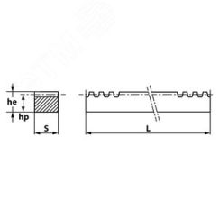 Рейка зубчатая прямозубая: 22x22, L=2000 мм, M=4 CR37200 TECHNIX TECHNIX CR37200TECHNIX
