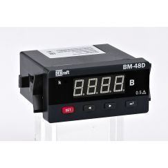Вольтметр цифр. 96x48мм однофазный, вход 100В, выход RS485, LED-дисплей ВМ-48D SE (Dekraft) 50376DEK