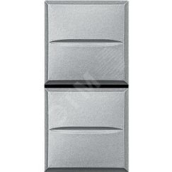 Axolute Кнопка двойная 1Р (NO) + 1Р (NO) 10А 250В~ алюминий LEGRAND HC4036