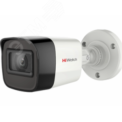 Видеокамера HD-TVI 5Мп цилиндрическая с подсветкой EXIR до 30м, микрофон (2.8мм) Hi-Watch DS-T500A(B) (2.8mm)