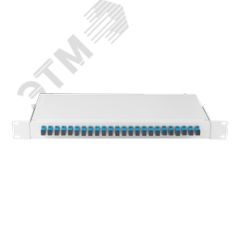 Кросс оптический 19 Essential Line, 2U, укомплектованный на 32 порта SC/UPC (32 одинарных SC/UPC адаптера), SM 9/125 OS2, стальной, серый, вкомплекте: NIKOMAX/NIKOLAN NMF-RP32SCUS2-WS-ES-2U-GY