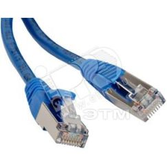 Промышленный патч-корд FTP IP67 Cat.6 с защитными крышками 1 м черный экранированный Hyperline 45507