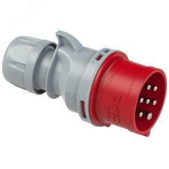 Вилка кабельная 16А/400V/6P+E/IP44, никелированныeконтакты PCE 017-6v