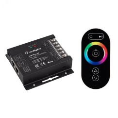 Контроллер ARL-OVAL-RGB Black (12-24V, 3x10A, ПДУ Овал, RF, RJ45) (ARL, IP20 Металл, 3 года) Arlight 027157