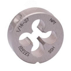 Плашка 1/16'' -27-NPT DINEN24230 (Коническая) HSS 60 градусов 25x9мм (CzTool) Bucovice 430116
