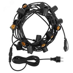 Белт-Лайт 10 м, черный каучук, шаг 50 см, 20 патронов, IP44 Neon-Night 331-331