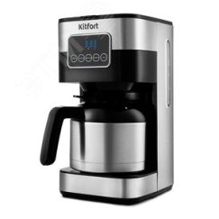 Кофеварка KT-752, мощность 900 Вт, цвет черно-серебристый KITFORT КТ-752