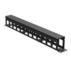 Организатор кабельный с крыш/отв 19&quot; 1U, 60 мм RAL9005