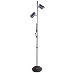 Торшер UЛм-T600 2х6W/4500K/DIM BLACK напольный светодиодный 2х6W Сенсорный выключатель Диммер черный Uniel UL-00010174