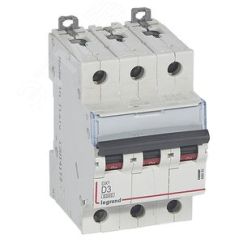 Выключатель автоматический трехполюсный 3А D DX3 6kA/10kA LEGRAND 408083