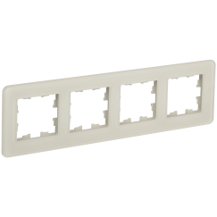 BRITE Рамка 4-местная РУ-4-2-Бр стекло песчаный RE IEK