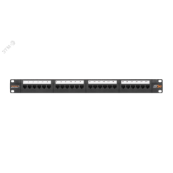 Панель 19' 1U 24 порта Кат.5e RJ45/8P8C неэкранированная черная NIKOMAX/NIKOLAN NMC-RP24UD2-1U-BK