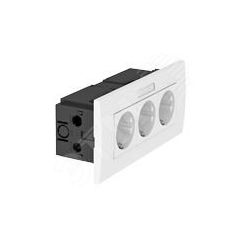 Блок розеточный укомплектованный AR45 (маркировка 3xModul45 84x185x59 мм белый) OBO Bettermann SDE-RW D0RW3B