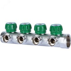 Коллектор распределительный 1' х 4 выхода 3/4' ЕК STOUT SMB-6850-013404