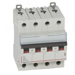 Выключатель автоматический четырехполюсный 6А С DX3 6kA/10kA LEGRAND 407924