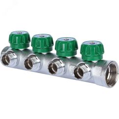 Коллектор распределительный 1' х 4 выхода 1/2' STOUT SMB-6850-011204