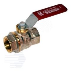 Кран шаровой R910 Ду 40 1 1/2' Ру35 ВВ полнопроходной рычаг красный Giacomini R910X027
