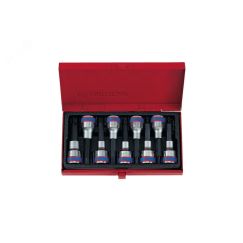 Набор торцевых насадок 1/2', TORX, Т20-Т60 мм, L = 80 мм, 9 предметов King Tony 4119PR
