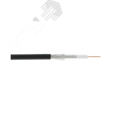 Кабель коаксиальный RG-6 (75 Ом) одножильный CCS внешний PE до -40C черный NETLAN UEC-C2-32123B-BK-3