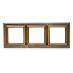 Рамка 3-местная для вертикальной и горизонтальной установки. Серия- Eco DECO. Материал- термопласт. Цвет- антик. JUNG EPD483AT