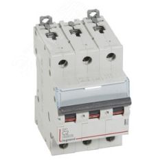 Выключатель автоматический трехполюсный 2А С DX3 6kA/10kA LEGRAND 407852