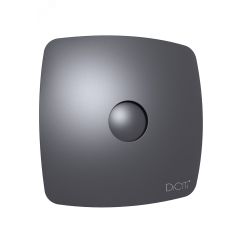 Вентилятор осевой вытяжной с обратным клапаном D125 декоративный DiCiTi RIO 5C Dark Gray metal