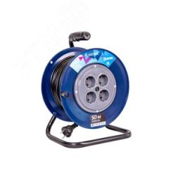 Удлинитель КОСМОС катушка 16А 4 гн ПВС 2*1,5 50м КОСМОС YKKsm50m-4g(16A)