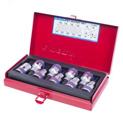 Набор торцевых насадок 1/2', TORX, Т20-Т60 мм, L = 60 мм, 9 предметов King Tony 4109PR