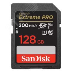 Карта памяти 128GB SD Extreme Pro UHS I, SDXC, 200 МБ/с, Class 10 SanDisk SDSDXXD-128G-GN4IN
