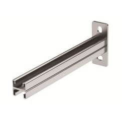 Консоль двойная, 41х21 мм, осн. 200, нержавеющая сталь AISI 304