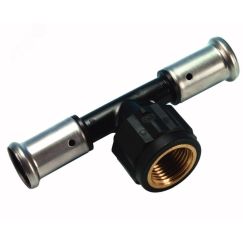 Тройник пресс 32х5/4'ВРх32 переходной, ПВДФ Henco 13PK-320732
