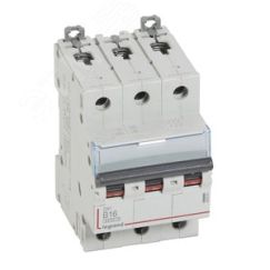 Выключатель автоматический трехполюсный 16А B DX3 6kA/10kA LEGRAND 407561