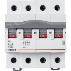 Выключатели-разъединители RX3 - 4П - 40 А - 4 модуля Daccord/Legrand 419417