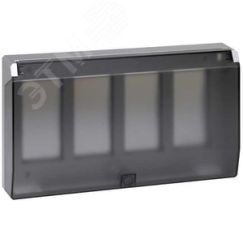 Connect Рамка на 4 S-модуля с крышкой к монтажной коробке SBM250, Сима Про, графит Simon SBMT402-14